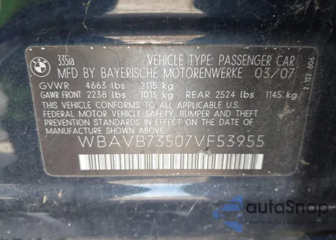 WBAVB73507VF53955